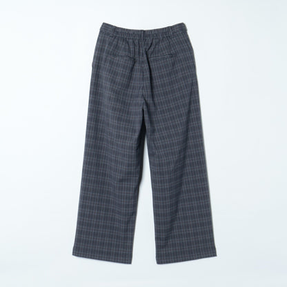 カラードミニチェック クロップドワイドパンツ