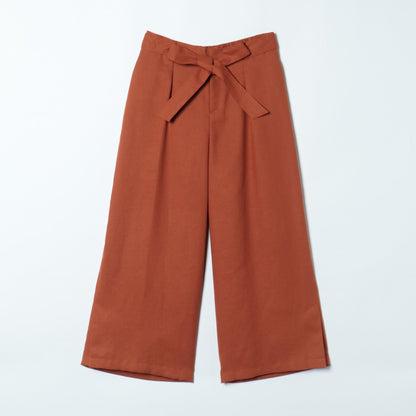 ライトファインツイル 共布ベルト付きパンツ