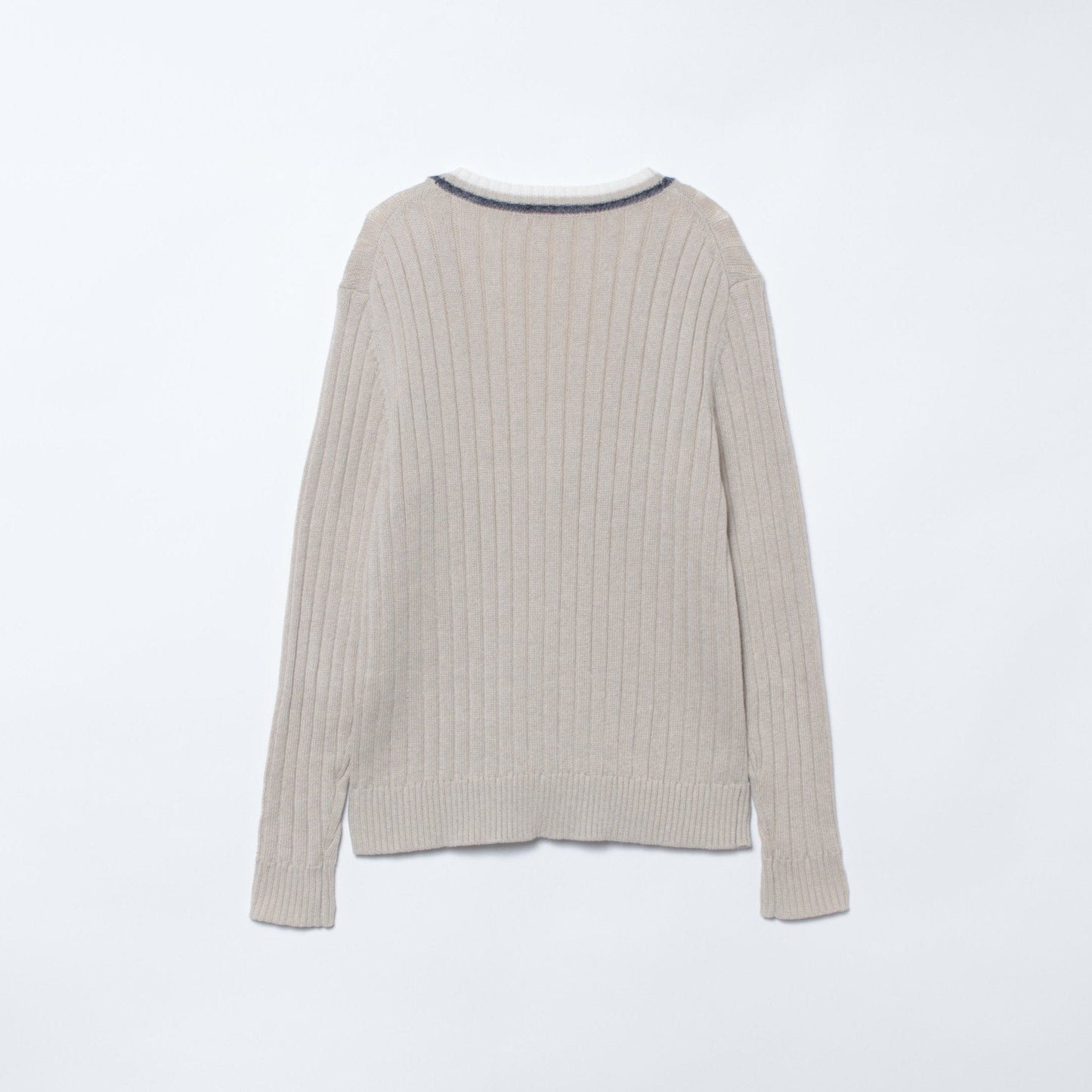 おとなチルデン リネンミックス ケーブル編みVネックニットカーディガン