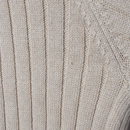 おとなチルデン リネンミックス ケーブル編みVネックニットカーディガン