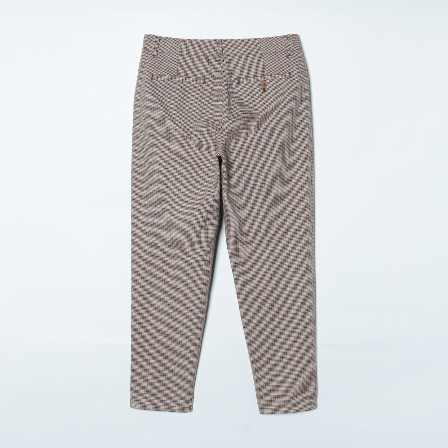 ガンクラブチェック ワンタックテーパードパンツ
