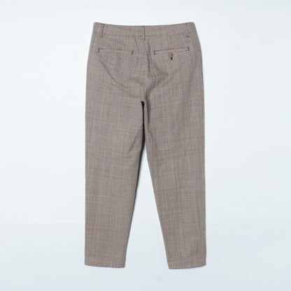 ガンクラブチェック ワンタックテーパードパンツ