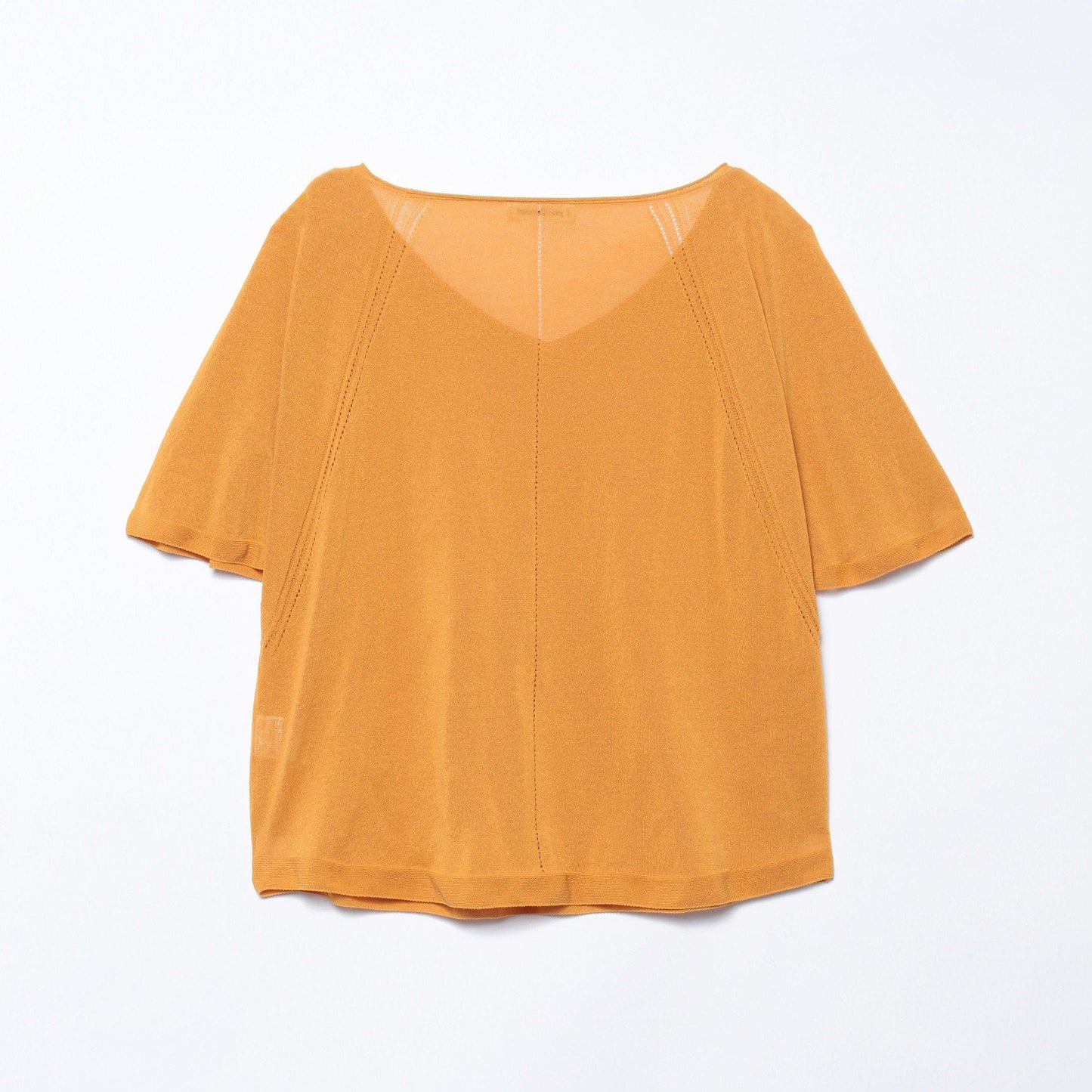 【ホールガーメント】和紙・フレアスリーブ ニットプルオーバー