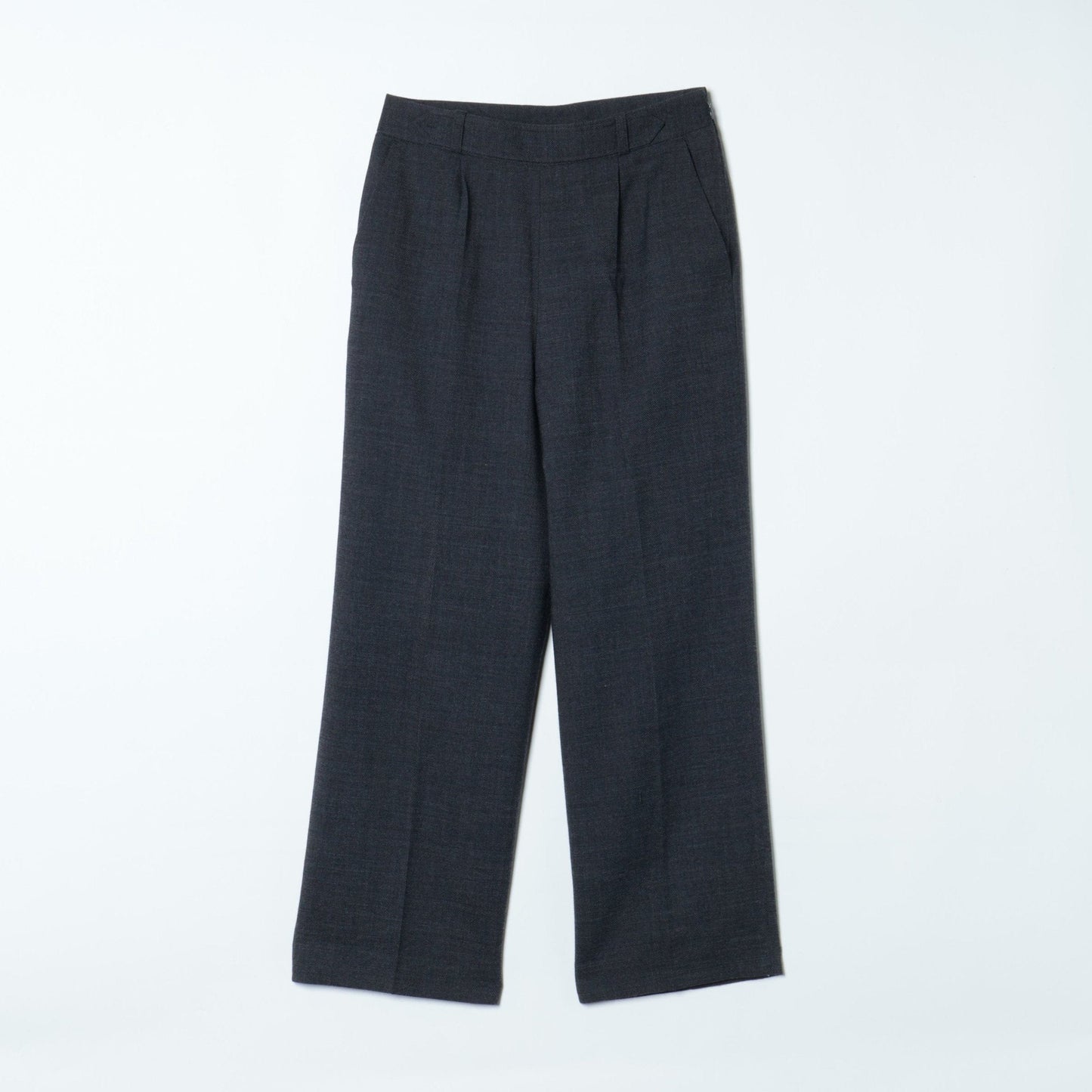 ウールバスケット セミワイドクロップドパンツ