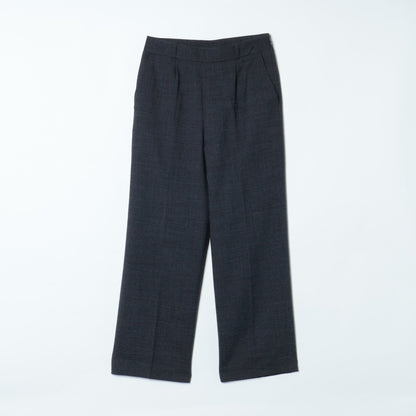 ウールバスケット セミワイドクロップドパンツ