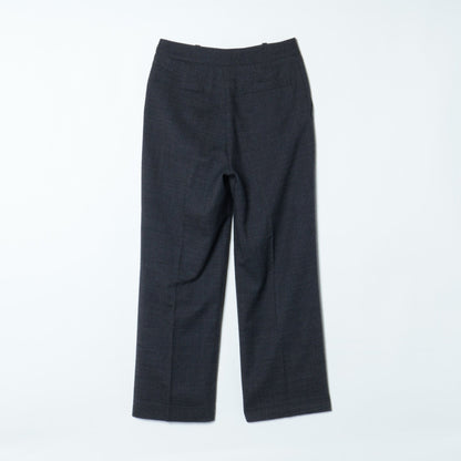 ウールバスケット セミワイドクロップドパンツ