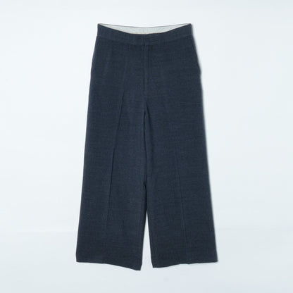 ウールストレッチカルゼ フレアクロップトパンツ