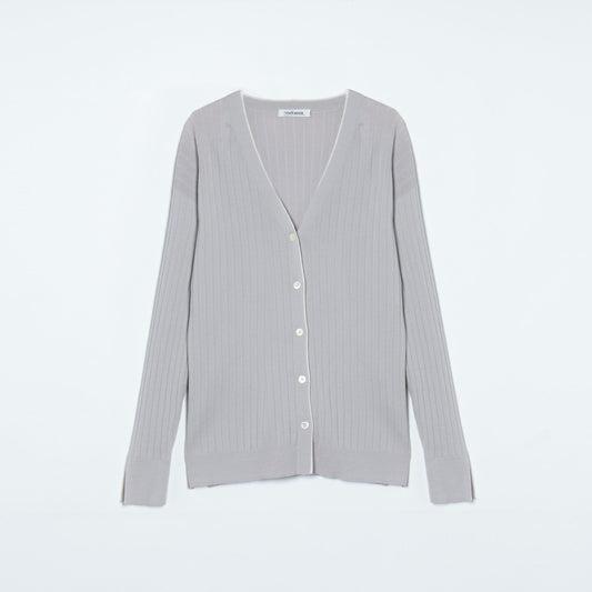 【手洗い可能】ウォッシャブルウール Vネック長袖カーディガン