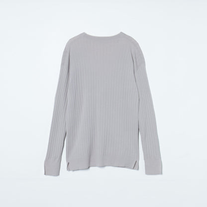 【手洗い可能】ウォッシャブルウール Vネック長袖カーディガン