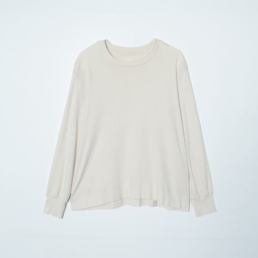 [Elama]スビンコットンフライス クルーネックカットソー