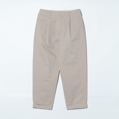 Organic Cotton Drill ハイウエストタックパンツ