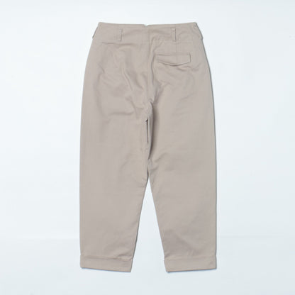 Organic Cotton Drill ハイウエストタックパンツ