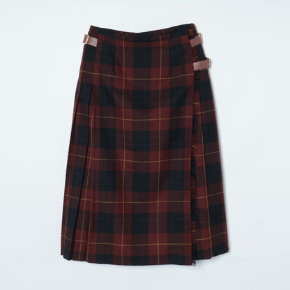 【店舗限定】ビッグチェック ロングキルトスカート