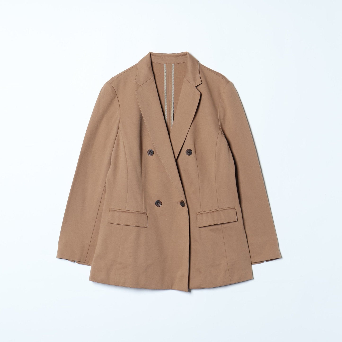 【ウォッシャブル】ライトジャージー ダブルブレストジャケット