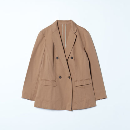 【ウォッシャブル】ライトジャージー ダブルブレストジャケット