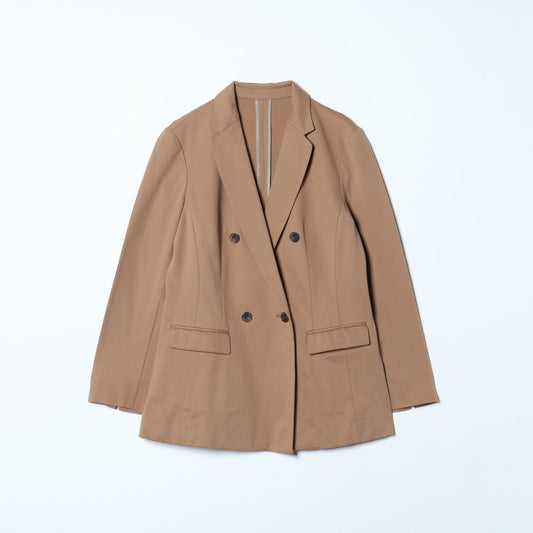 【ウォッシャブル】ライトジャージー ダブルブレストジャケット