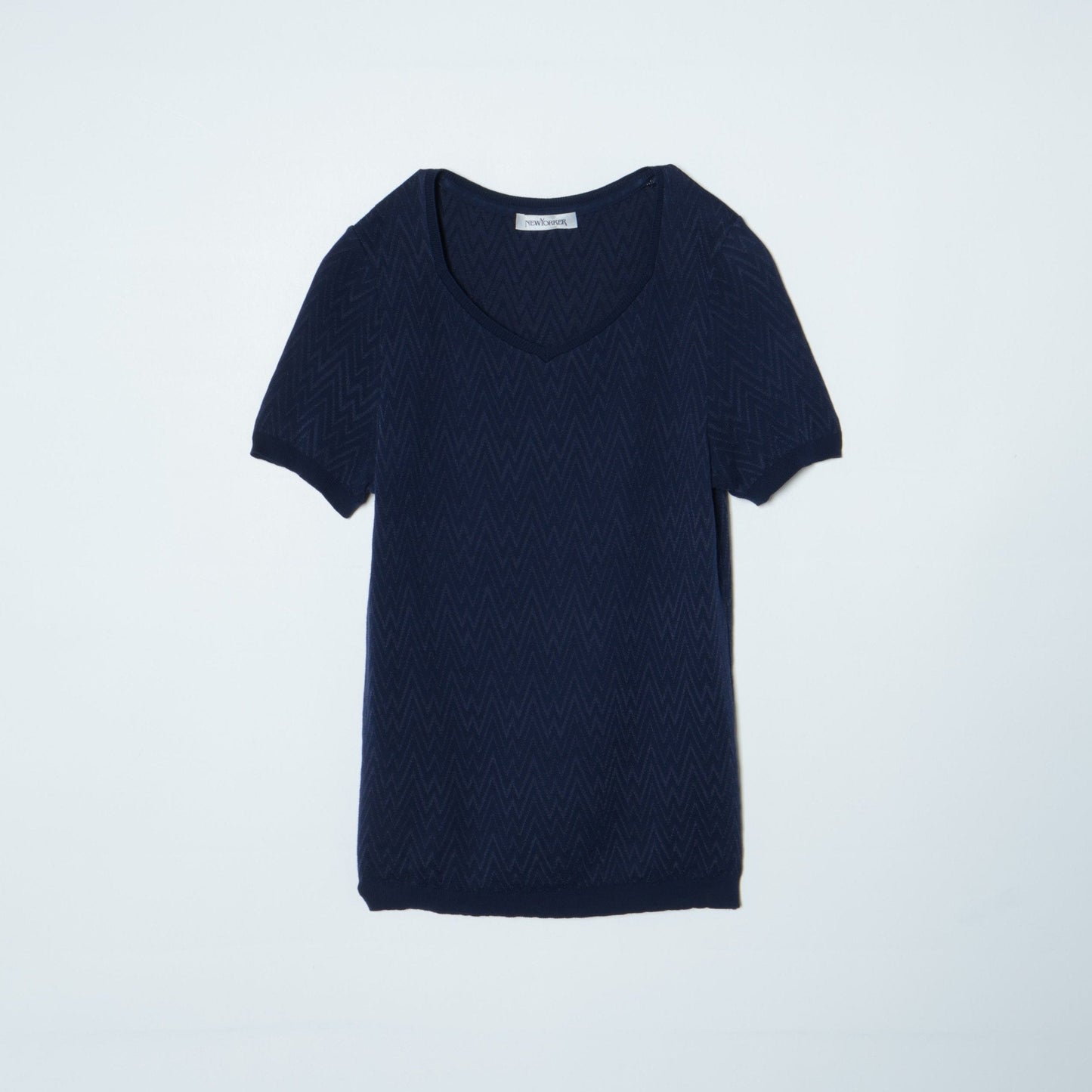 着流しカーディガン×ニット見えTシャツアンサンブル