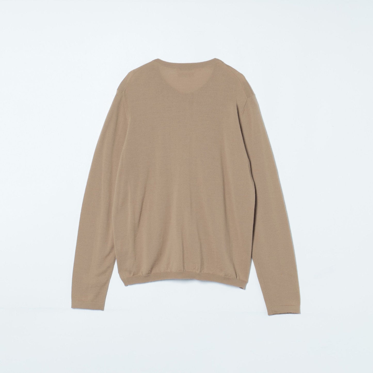 【手洗い可能】キャッシュウール クルーネックケーブルニットカーディガン