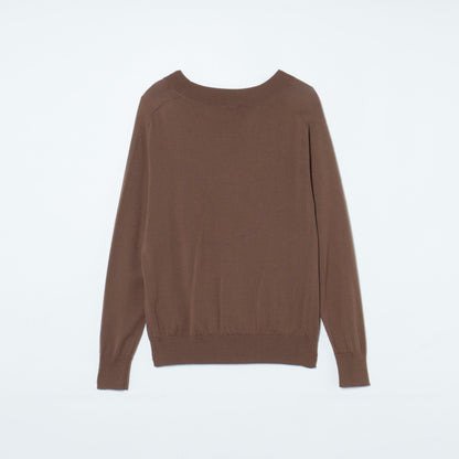 WASHABLE CASH WOOL モックネックニットプルオーバー