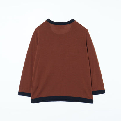 【L】【店舗限定】【キャッシュウール】スクエアネックプルオーバー(メランジ)