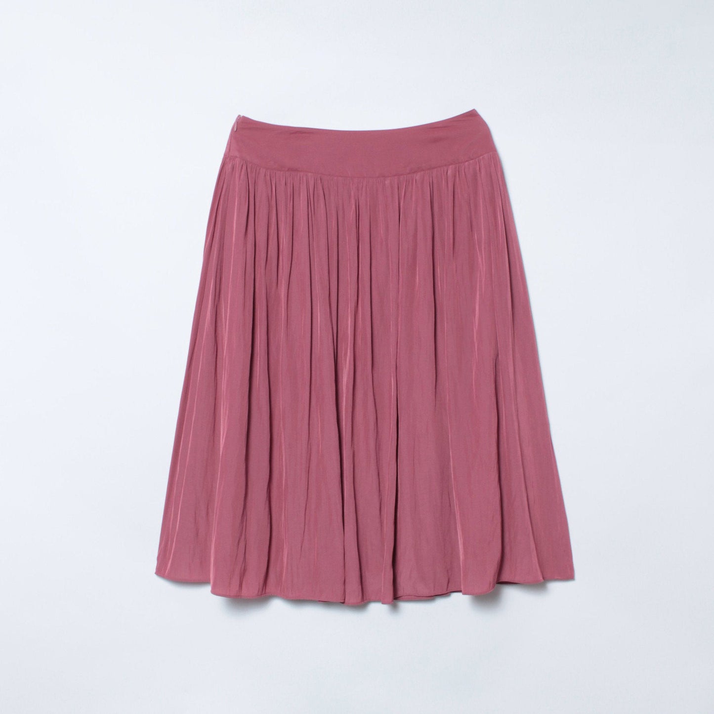 【L】シルクタッチポリエステル ギャザースカート