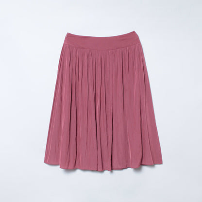 【L】シルクタッチポリエステル ギャザースカート