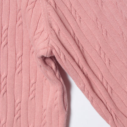 コンパクトギザコットン ランダムケーブルボートネックプルオーバー