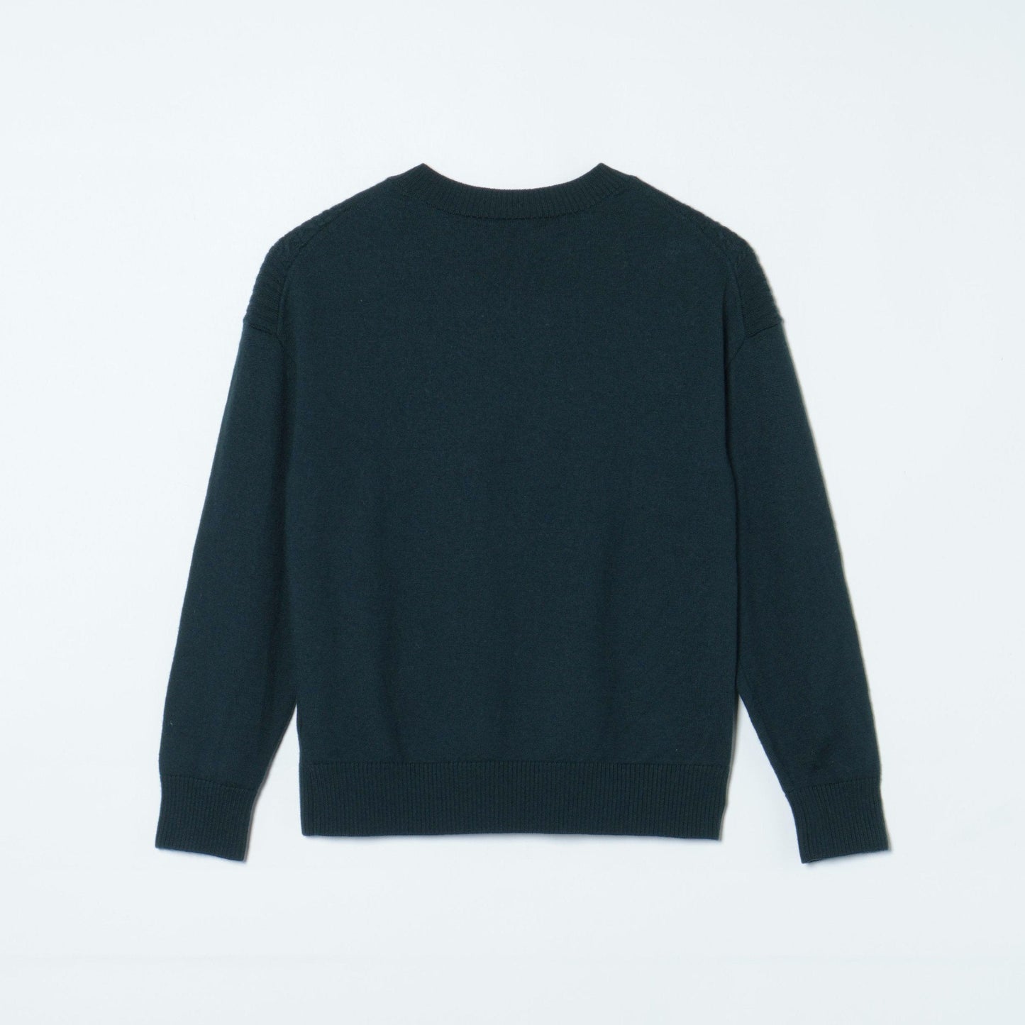 ウォッシャブルウール ケーブルニットプルオーバー