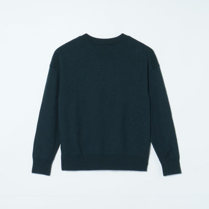 ウォッシャブルウール ケーブルニットプルオーバー