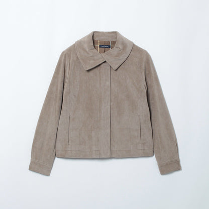 おとなブルゾン ベロアピケ 重ね衿ブルゾン