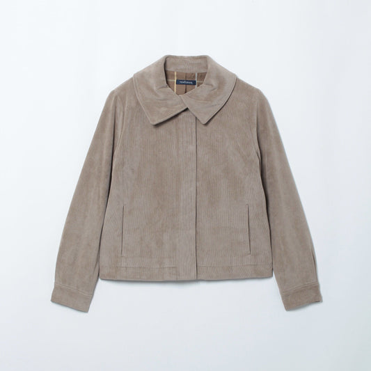 おとなブルゾン ベロアピケ 重ね衿ブルゾン