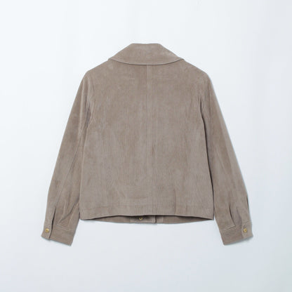 おとなブルゾン ベロアピケ 重ね衿ブルゾン