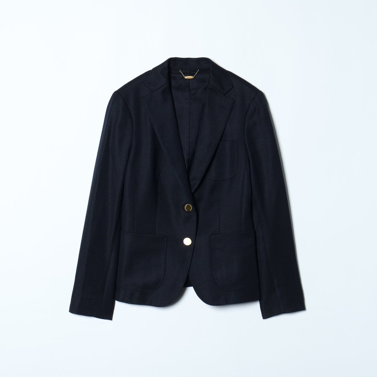 NY Blazer/ブライトカルゼ 3パッチ2釦ブレザー