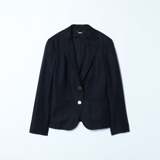 NY Blazer/ブライトカルゼ 3パッチ2釦ブレザー