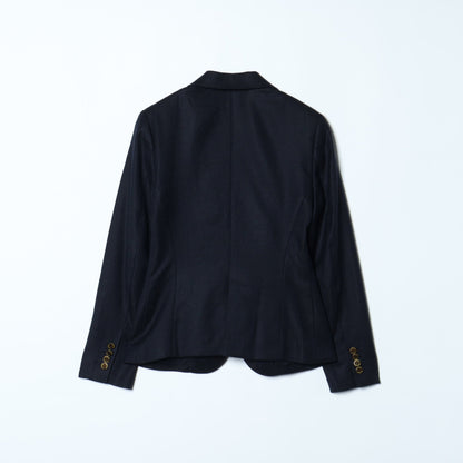 NY Blazer/ブライトカルゼ 3パッチ2釦ブレザー