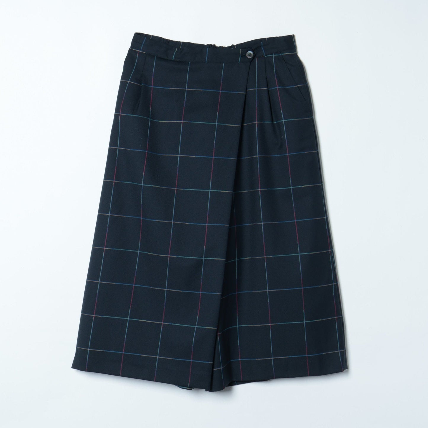 【L】カラフルブロックチェック キュロットパンツ