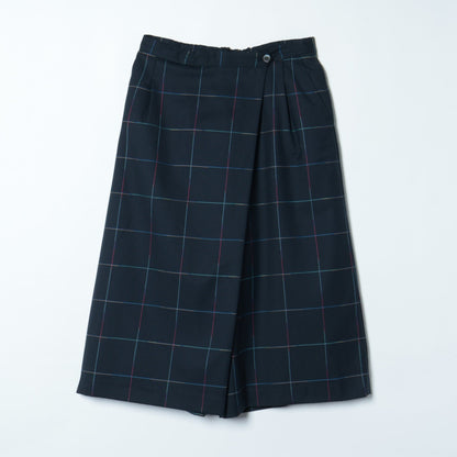 【L】カラフルブロックチェック キュロットパンツ