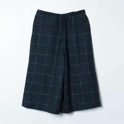 【L】カラフルブロックチェック キュロットパンツ