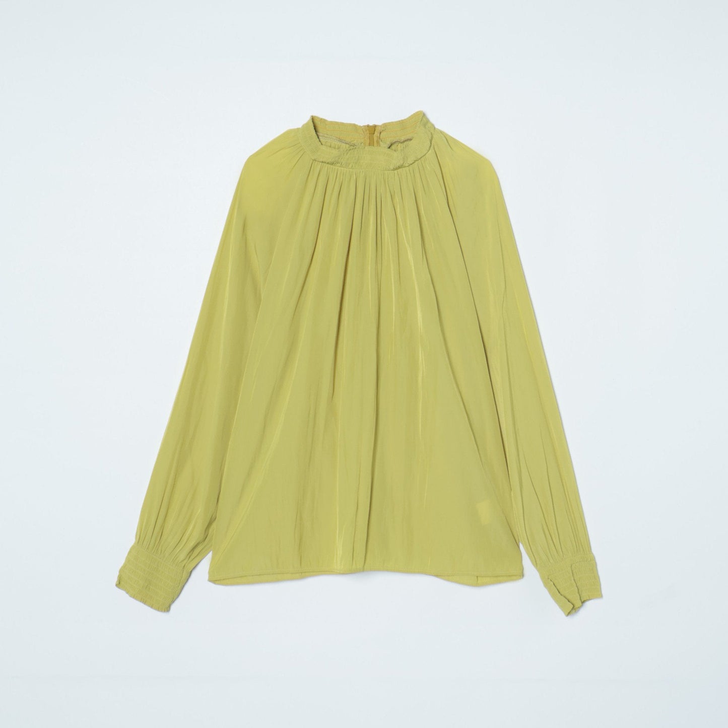 ピーチタッチプレーンウィーブ シャーリングブラウス