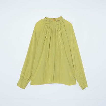 ピーチタッチプレーンウィーブ シャーリングブラウス