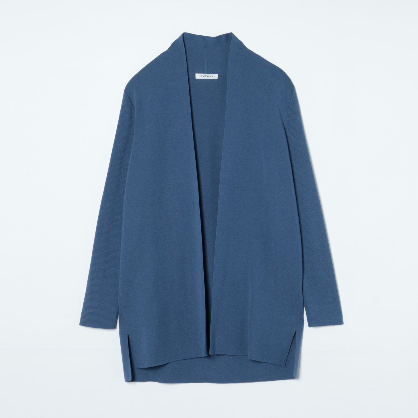 【手洗い可能】ウールアクリル16G 着流しショールカーディガン