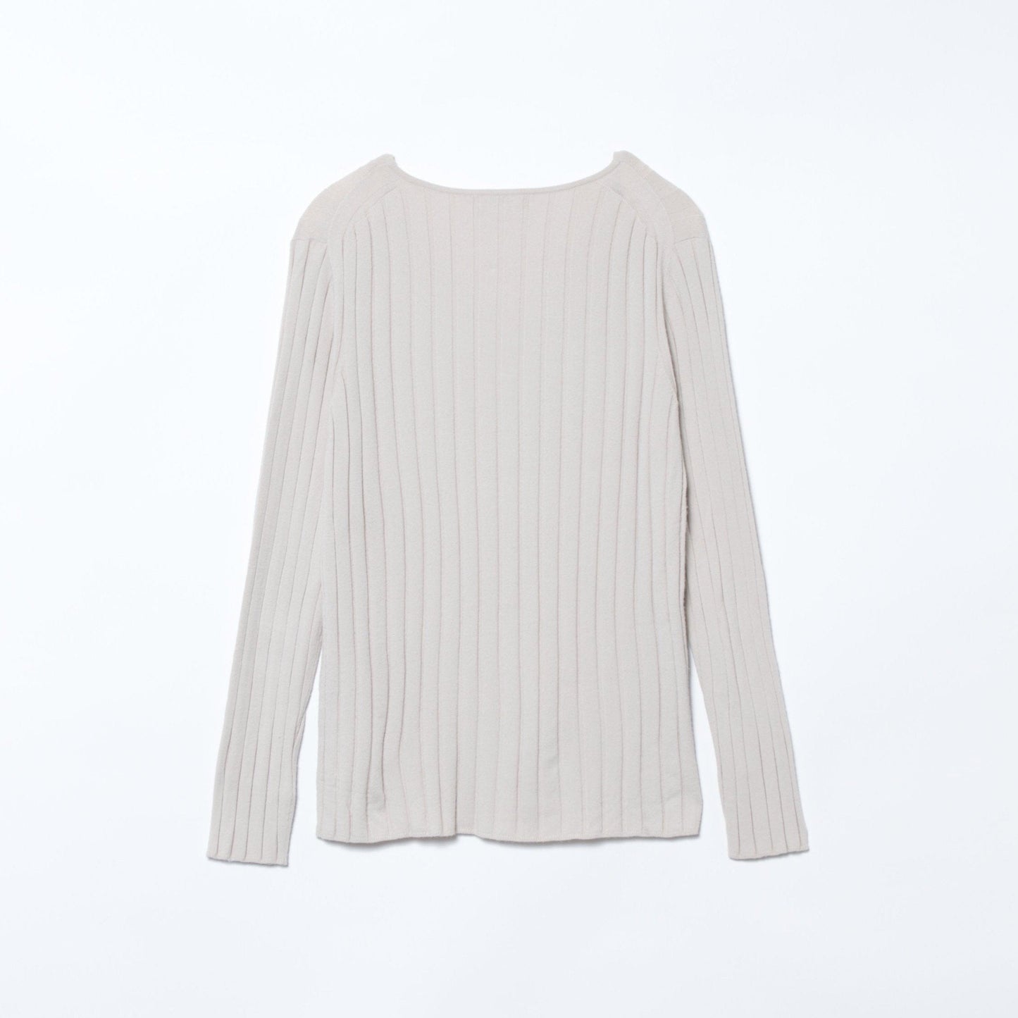 【L】【DRESS KNIT】 Italy yarn ワイドリブニットプルオーバー