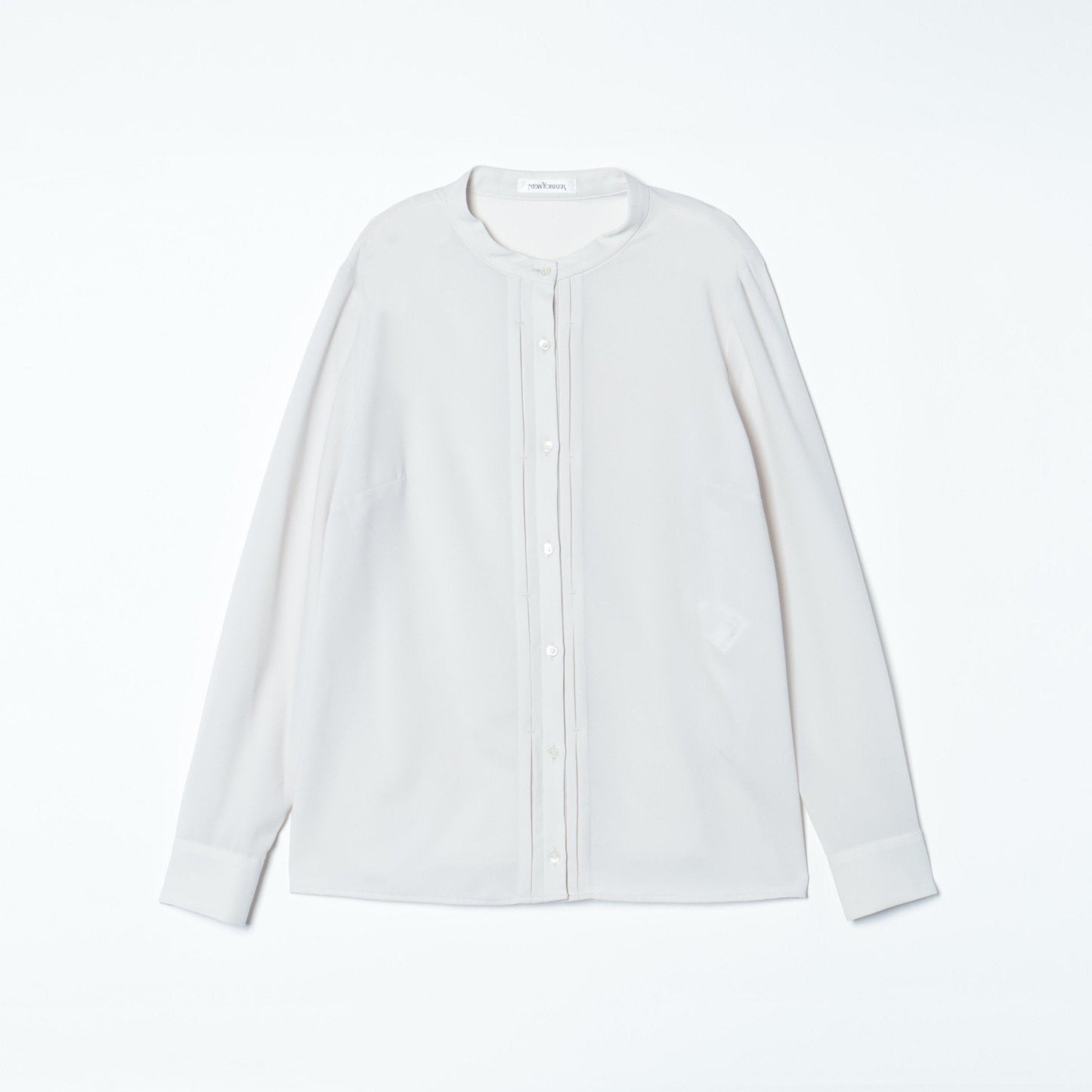 ポリエステルジョーゼット フロントタックブラウス