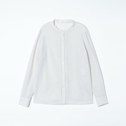 ポリエステルジョーゼット フロントタックブラウス