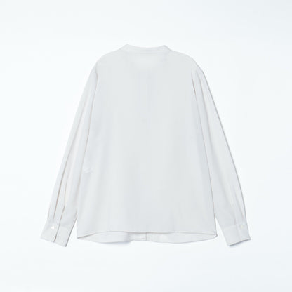 ポリエステルジョーゼット フロントタックブラウス