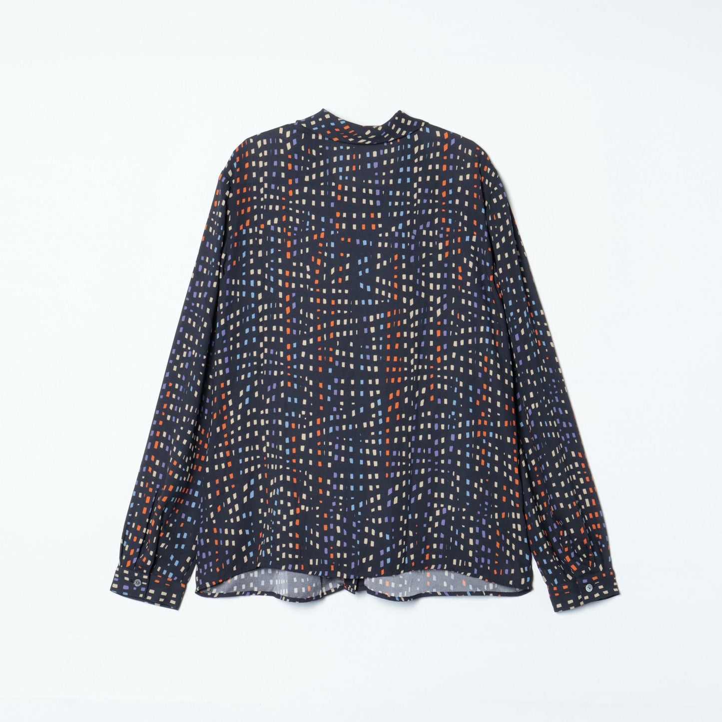 イルミネーションプリント ボウタイブラウス