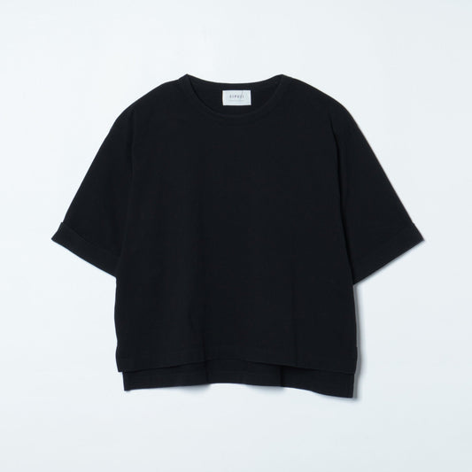 甘撚りコットンローゲージ天竺 リラックスワイドTシャツ