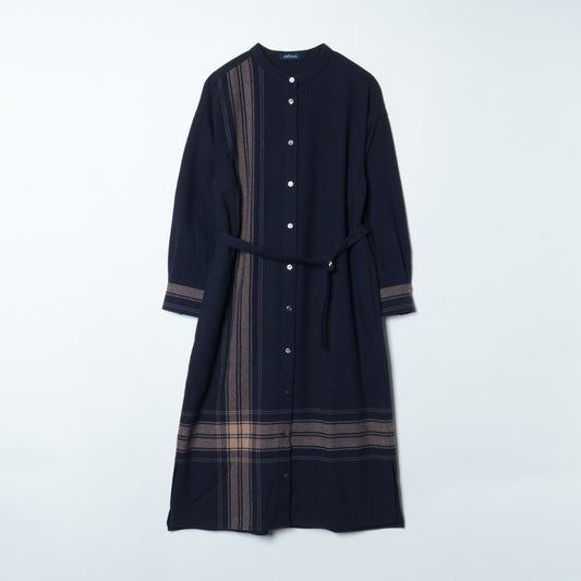 パネルエターミン スタンドカラーシャツワンピース