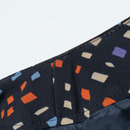 【L】イルミネーションプリント 長袖ギャザーワンピース