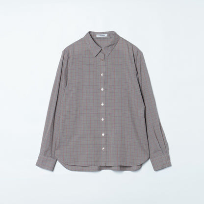 カラードラインレトロチェック レギュラーカラーシャツ